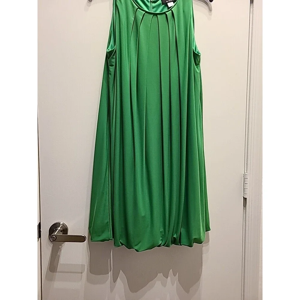 Essentials by ABS Women Dress Sleeveless Wide Strap Green M - Picture 6 of 7
